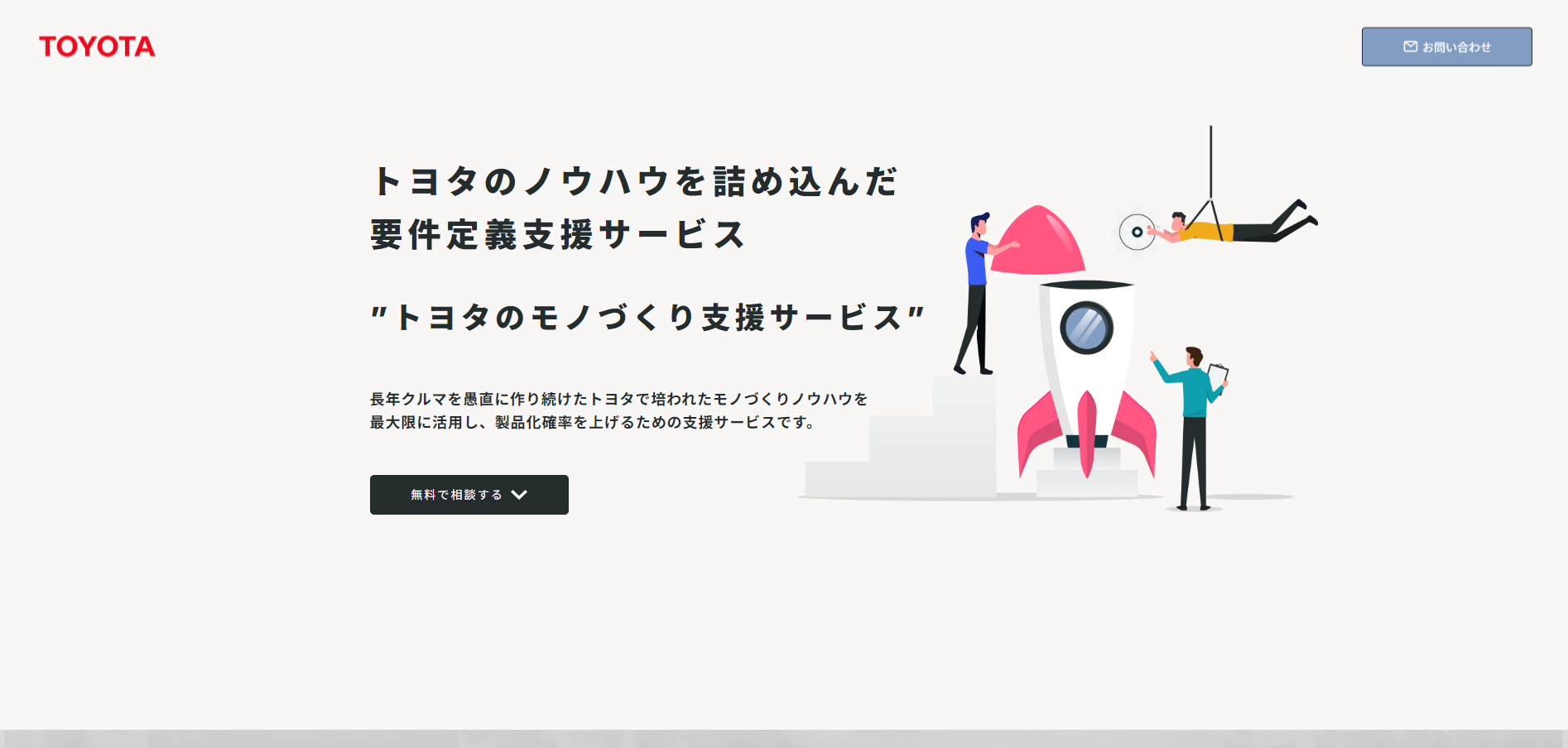 トヨタ自動車（トヨタのモノづくり支援サービス）キャプチャ