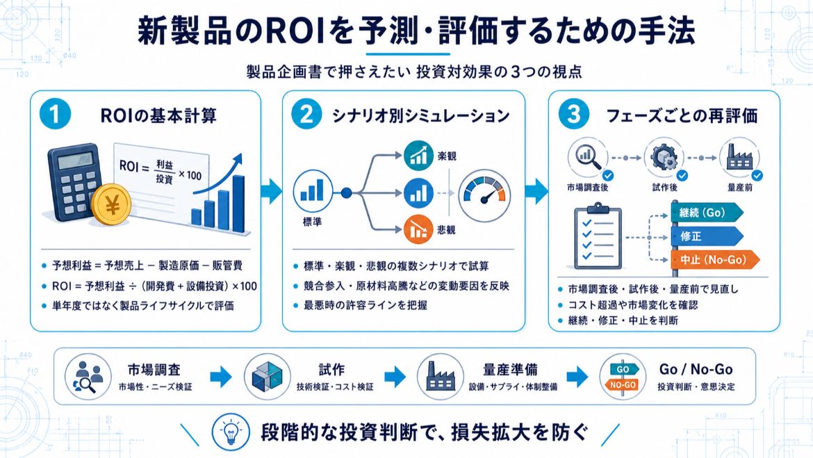 新製品のROIを予測・評価するための手法