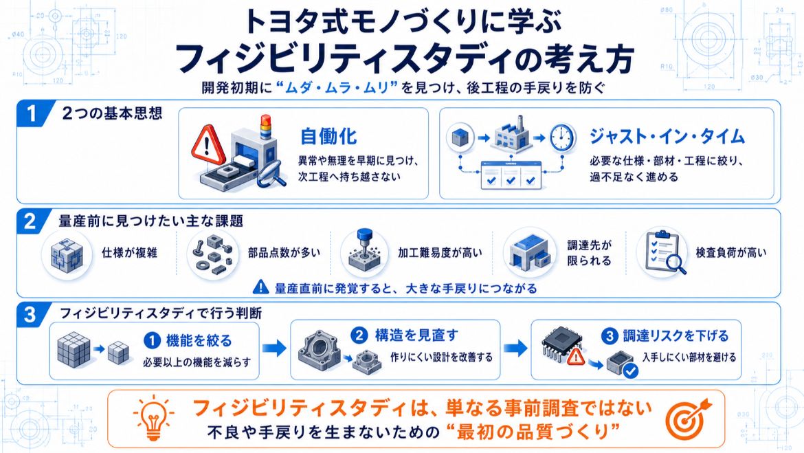 トヨタ式モノづくりに学ぶ、フィジビリティスタディの考え方
